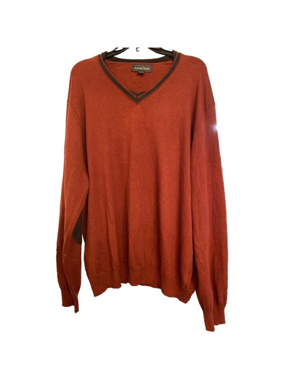 Men's Kenneth Roberts Sweater XL Rust/Brown